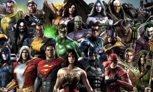 The character roster for 'Injustice: Gods Among Us'