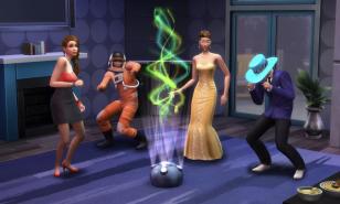 Some sims enjoying an exciting game!