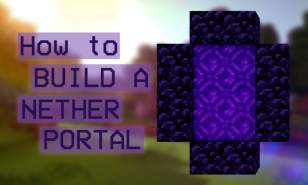 Thumbnail of a Nether portal built in Minecraft